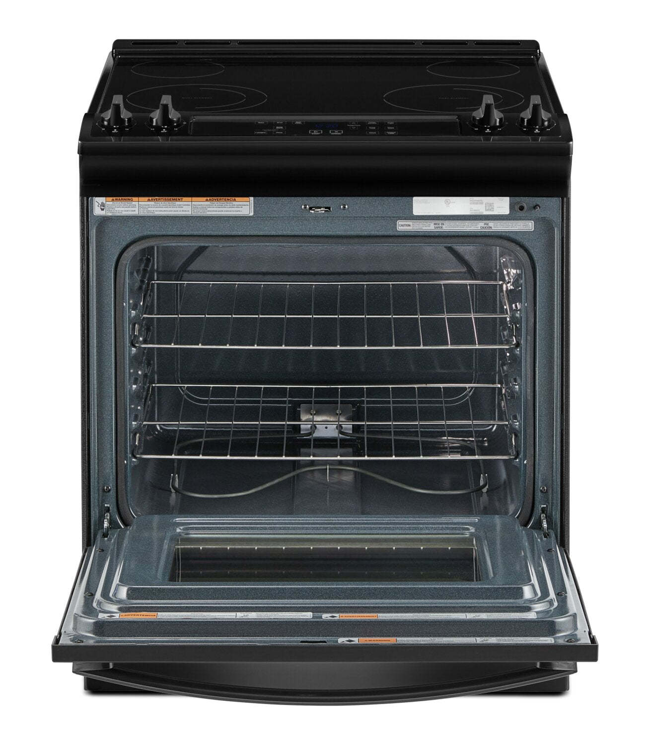 Cuisinière électrique Whirlpool de 4,8 pi³ avec nettoyage automatique - noire - YWEE515S0LB | Bain à remous 4,8 Cu. Fort. Cuisinière électrique avec autonettoyage - Noir - YWEE515S0LB