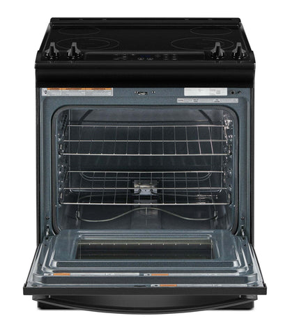 Cuisinière électrique Whirlpool de 4,8 pi³ avec nettoyage automatique - noire - YWEE515S0LB | Bain à remous 4,8 Cu. Fort. Cuisinière électrique avec autonettoyage - Noir - YWEE515S0LB