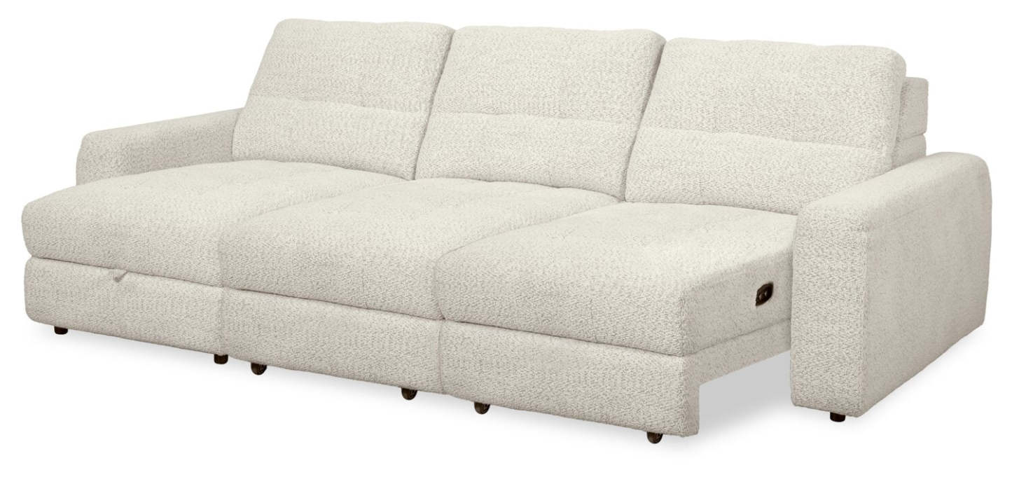 Scott Living Elevate Modular 3-Piece Left-Facing Chenille Fabric Power Sliding Sectional - Beige | Sofa sectionnel modulaire à coulissement électrique de gauche Elevate de Scott Living 3 pièces en tissu de chenille - beige