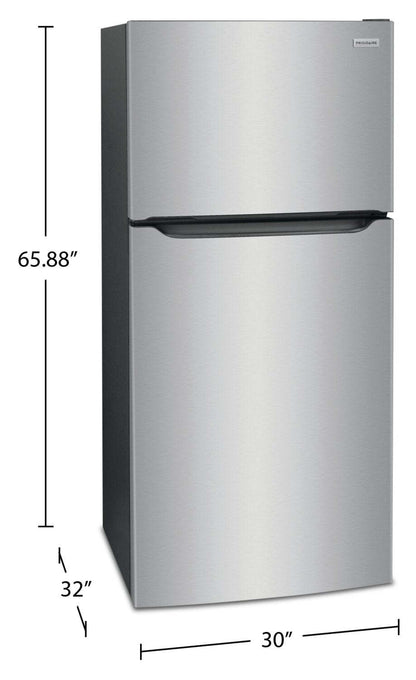 Réfrigérateur Frigidaire de 30 20 pi³ à congélateur supérieur - acier inoxydable - FFTR2045VS | Frigidaire 30 20 Cu. Fort. Réfrigérateur à encastrer - Acier inoxydable - FFTR2045…