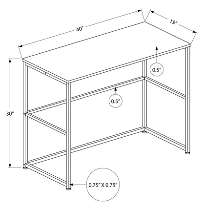 Luca 40 Bureau - Taupe|Bureau Luca de 40 po - taupe
