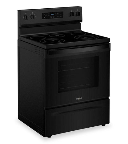 Cuisinière électrique Whirlpool de 30 po et de 5,3 pi3 avec 5 éléments - noire - YWFES3330RB | Whirlpool 30 5.3 Cu. Ft. Electric Range with 5 Elements - Black - YWFES3330RB