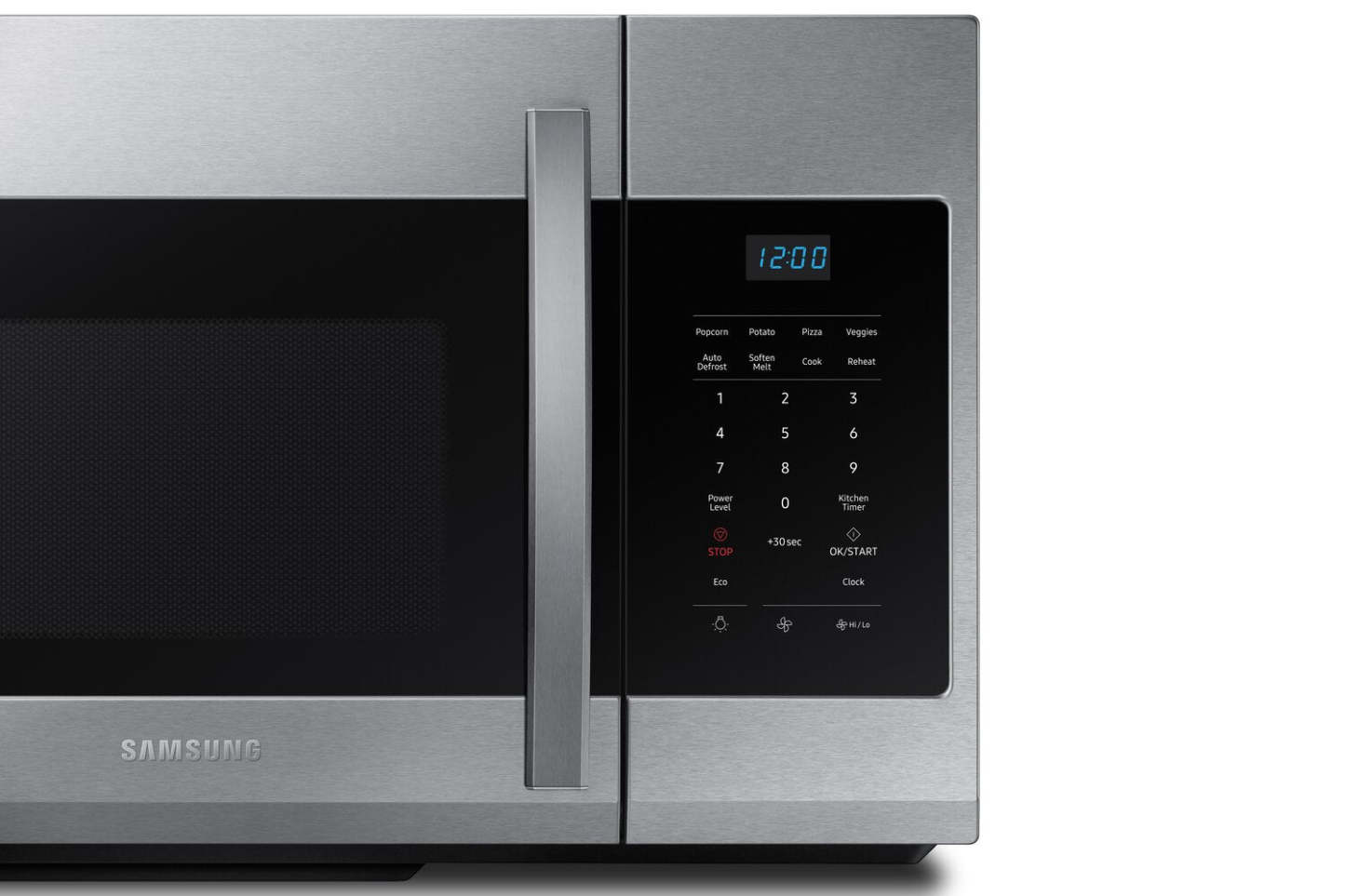 Samsung 1,7 Cu. Fort. Micro-ondes à grande portée avec 300 CFM et cuisson et réchauffage automatiques - Acier inoxydable -… | Quatre à micro-ondes à hotte intégrée Samsung de 1,7 pi³ avec 300 pi³/min, Wi-Fi et cuisson et réchauf…