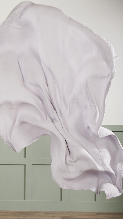 Couverture en coton à 4 épaisseurs Veranda &amp; Grove pour grand lit - Gris | Couverture Veranda &amp; Grove en coton à 4 canapés pour grand lit - grise