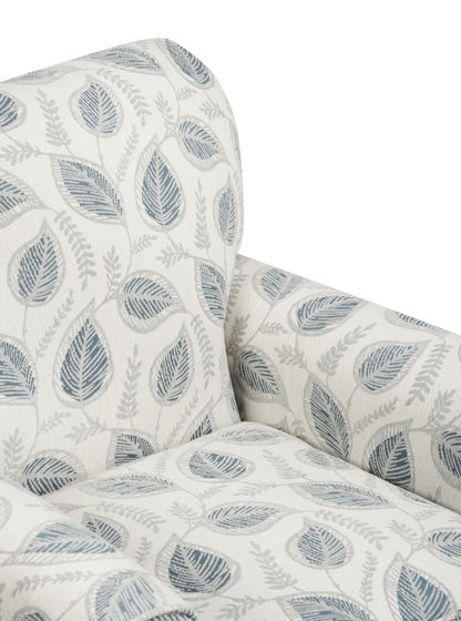 Fauteuil d’appoint Scarlett de 34 po en tissu de chenille Brockley Willow multicolore avec accoudoirs enroulés