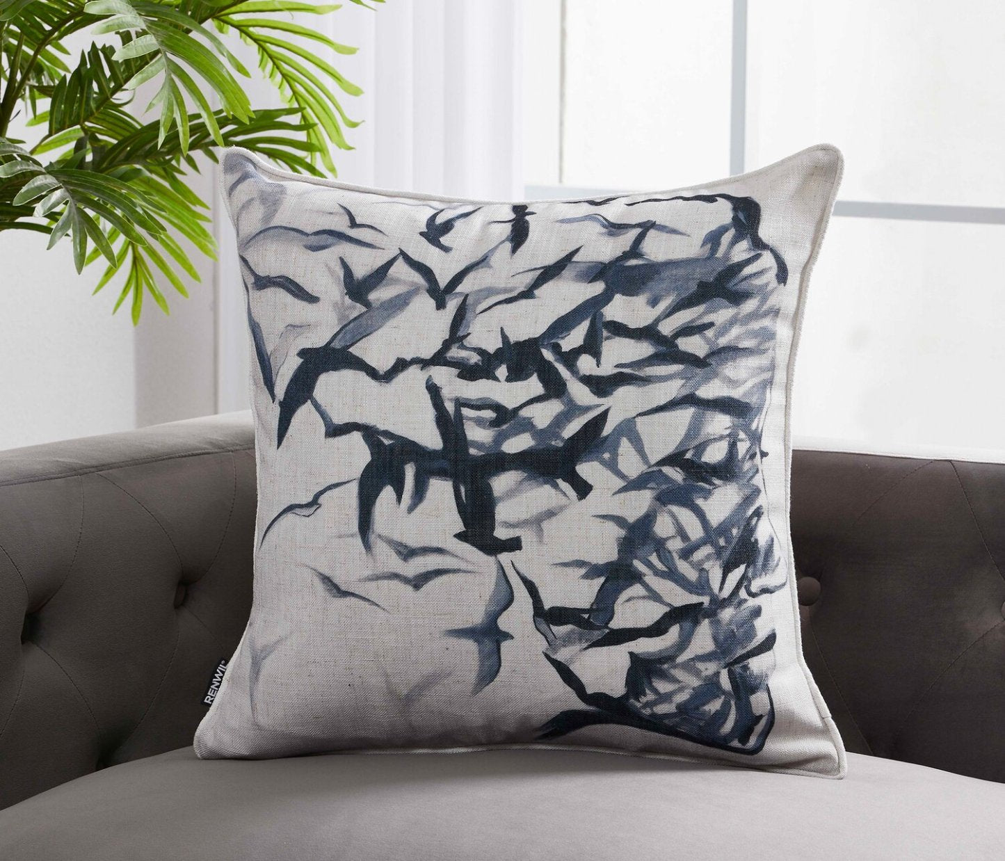 Coussin décoratif Flock - Bleu | Coussin décoratif volée - bleu | FL1362DP