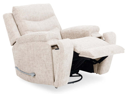 Fauteuil coulissant inclinable Hudson de 40 po en tissu chenille avec 2 porte-gobelets - taupe