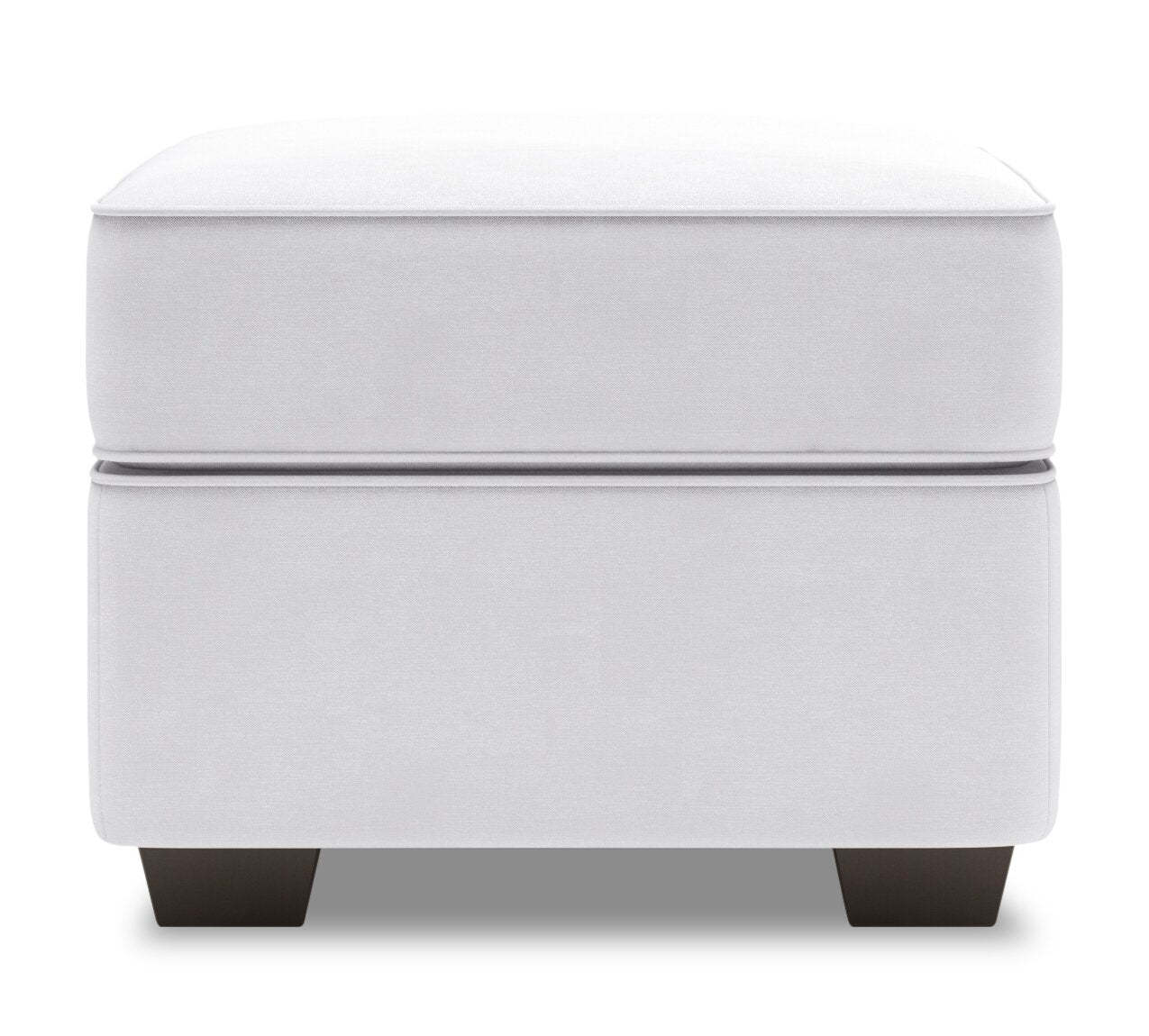 Fabriqué au Canada Canapé personnalisable Lab Roll 24 en tissu d'apparence lin - Pax blanc glace | Pouf Roll de Sofa Lab de 24 po fabriqué au Canada en tissu d'apparence lin - blanc Pax Ice | RO803449