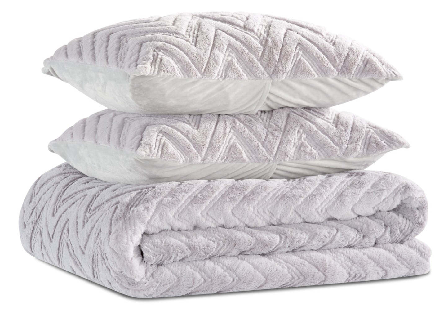 Ensemble d'édredon Tilda 3 pièces pour lit double/grand lit - Gris | Ensemble d'édredon Tilda 3 pièces pour lit double ou grand lit - gris | TILDA3FQ