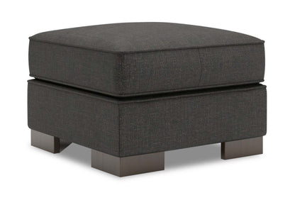 Fabriqué au Canada Canapé personnalisable Lab Track 24 en tissu d'apparence lin - Luna Kohl gris | Pouf Track de Sofa Lab de 24 po fabriqué au Canada en tissu d'apparence lin - gris Luna Kohl | TR802691
