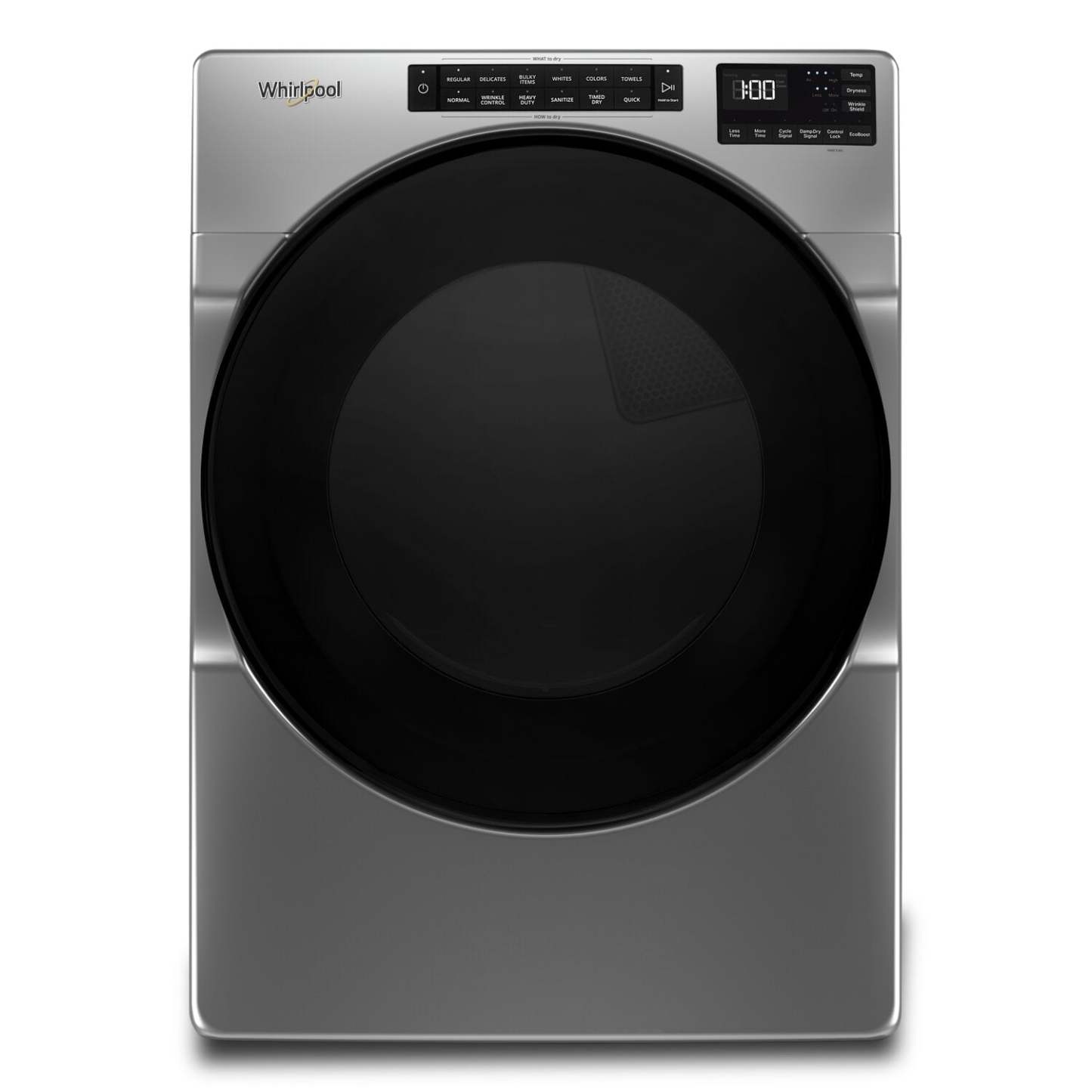 Sécheuse à gaz Whirlpool de 7,4 pi³ - ombre chrome - superposable - WGD5605MC | Bain à remous 7,4 Cu. Fort. Sécheuse à gaz, Chrome Shadow, empilable - WGD5605MC