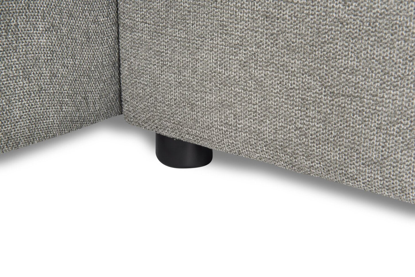 Savvy 2-Piece Left-Facing Linen-Look Fabric Sectional with Adjustable Headrests, Cupholders and USB Port - Grey | Sofa sectionnel de gauche Savvy 2 pièces en tissu d’apparence lin avec appuie-têtes réglables, porte-gobelets et port USB - gris