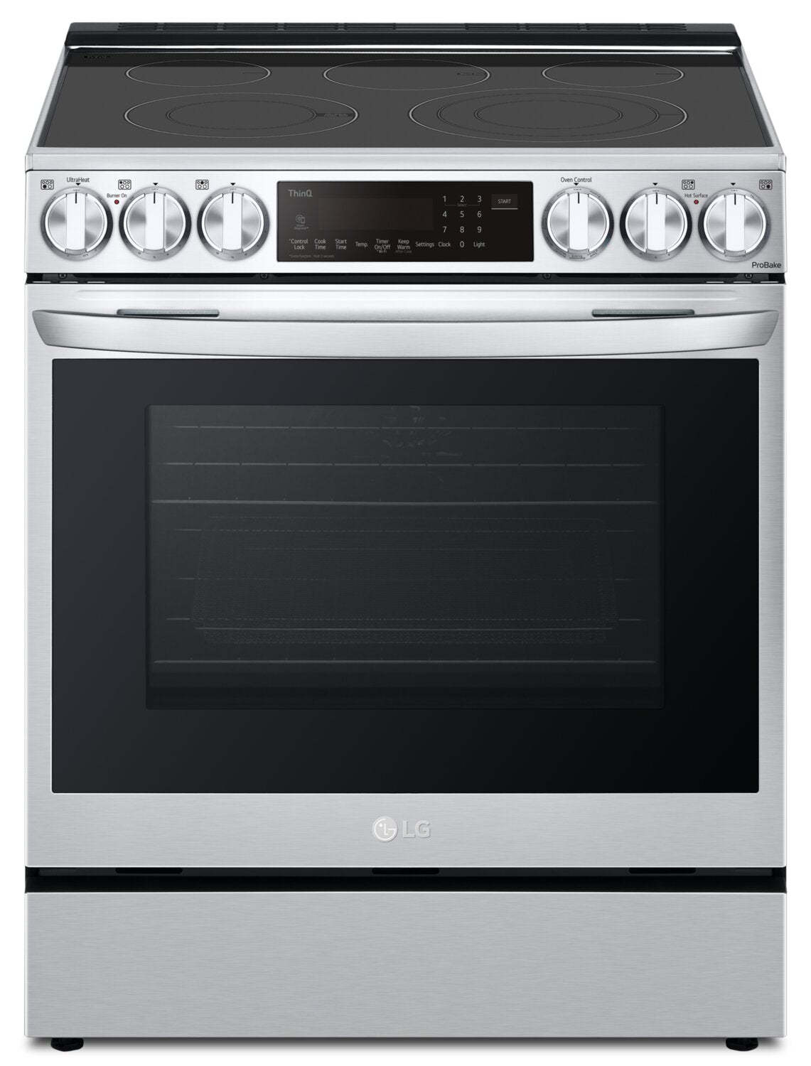 Cuisinière électrique intelligente LG de 6,3 pi³ avec friture à air et convection ProBake Convection® - Acier inoxydable résistant aux taches…