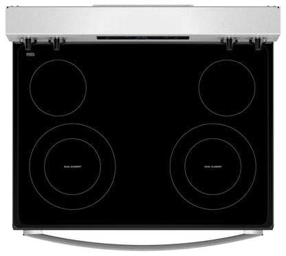 Cuisinière électrique Whirlpool de 5,3 pi³ avec nettoyage automatique - acier inoxydable - YWFES3530RS | Bain à remous 5,3 Cu. Fort. Cuisinière électrique avec autonettoyage - Acier inoxydable - YWFES3530RS