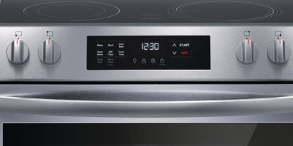 Cuisinière électrique Frigidaire de 5,3 pi³ avec élément EvenTemp™ et cuisson par convection - acier inoxydable -… | Frigidaire 5,3 Cu. Fort. Cuisinière électrique avec élément EvenTemp™ et cuisson par convection - Acier…
