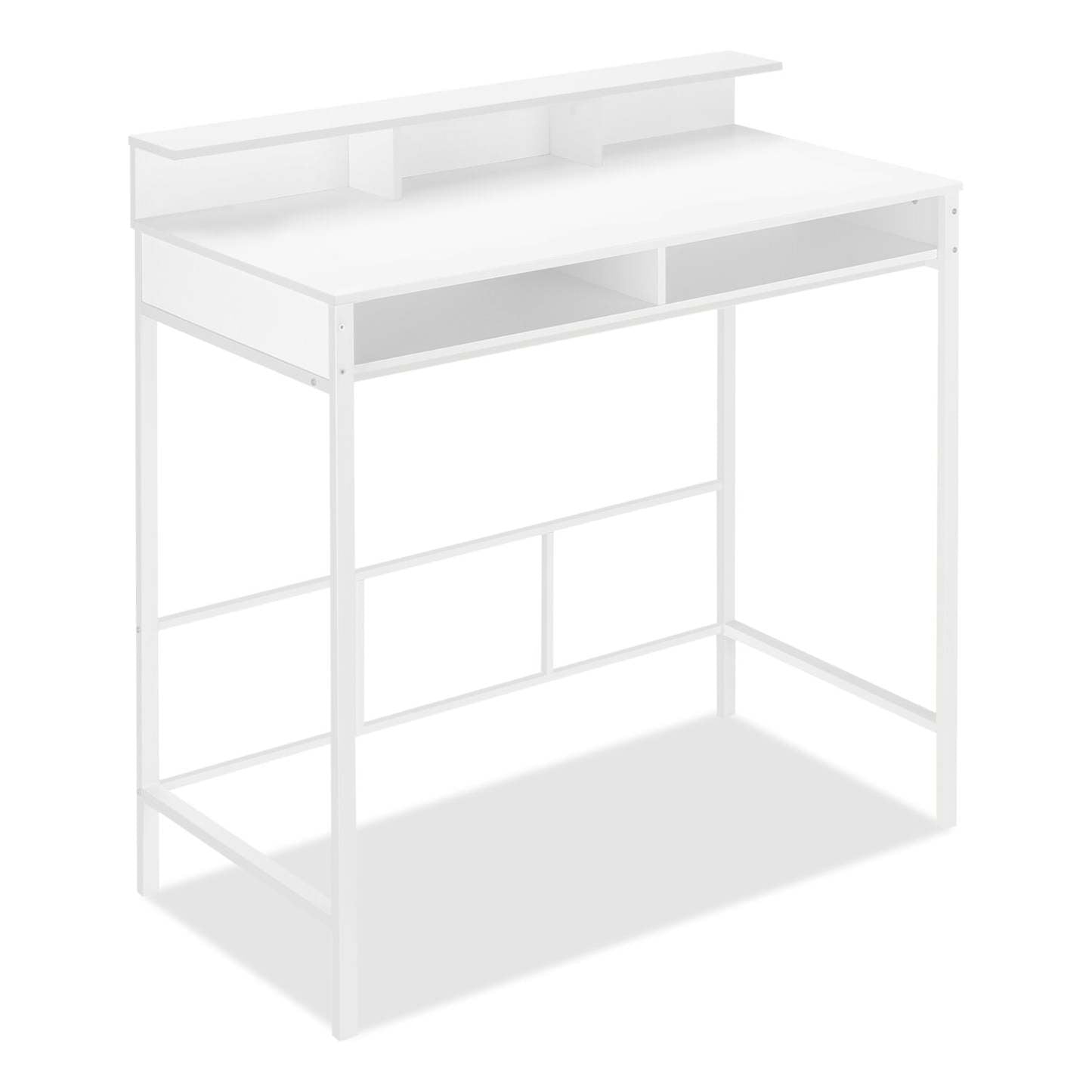 Bureau debout Melissa 47.25 avec compartiments - Blanc|Bureau debout Melissa de 47,25 po à compartiments - blanc