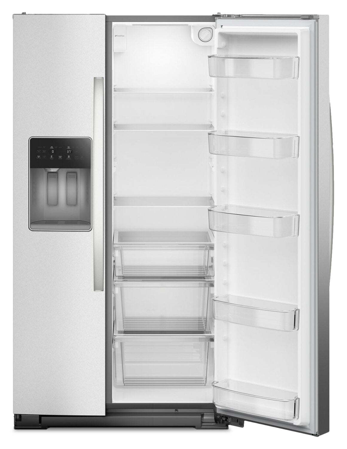 Réfrigérateur Whirlpool de 36 po et de 21 pi³ à compartiments juxtaposés - acier inoxydable résistant aux traces de doigts - WRSC5536RZ | Whirlpool 36 21 Cu. Ft. Side-by-Side Refrigerator - Fingerprint-Resistant Stainless - WRSC5536RZ