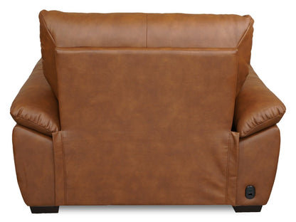 Bello 51.6 Leather-Look Fabric Power Reclining Chair - Brown | Fauteuil inclinable électrique Bello de 51,6 po en tissu aspect cuir - brun