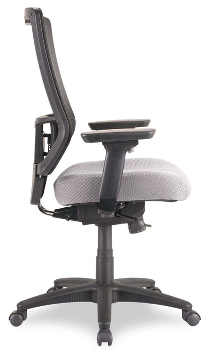 Chaise de bureau Remy de Tempur-Pedic de 26,8 po - grise avec dossier à mailles