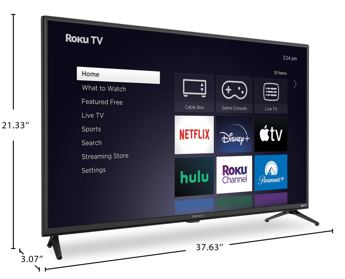 Proscan 42 1080p LED HDR 60Hz Roku Smart TV (PTR4266) | Téléviseur intelligent LED Proscan HDR 1080p de 42 pouces à 60 Hz avec Roku (PTR4266)