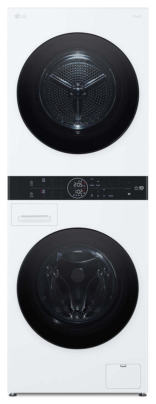 LG 3.1 Washer/4.2 Dryer Cu. Ft. Front-Load High-Efficiency Washtower™ - Blanc - WKHC152HWA | Tour de lavage WashTowerMC haute efficacité LG à chargement frontal avec laveuse de 3,1 pi³ et séche…