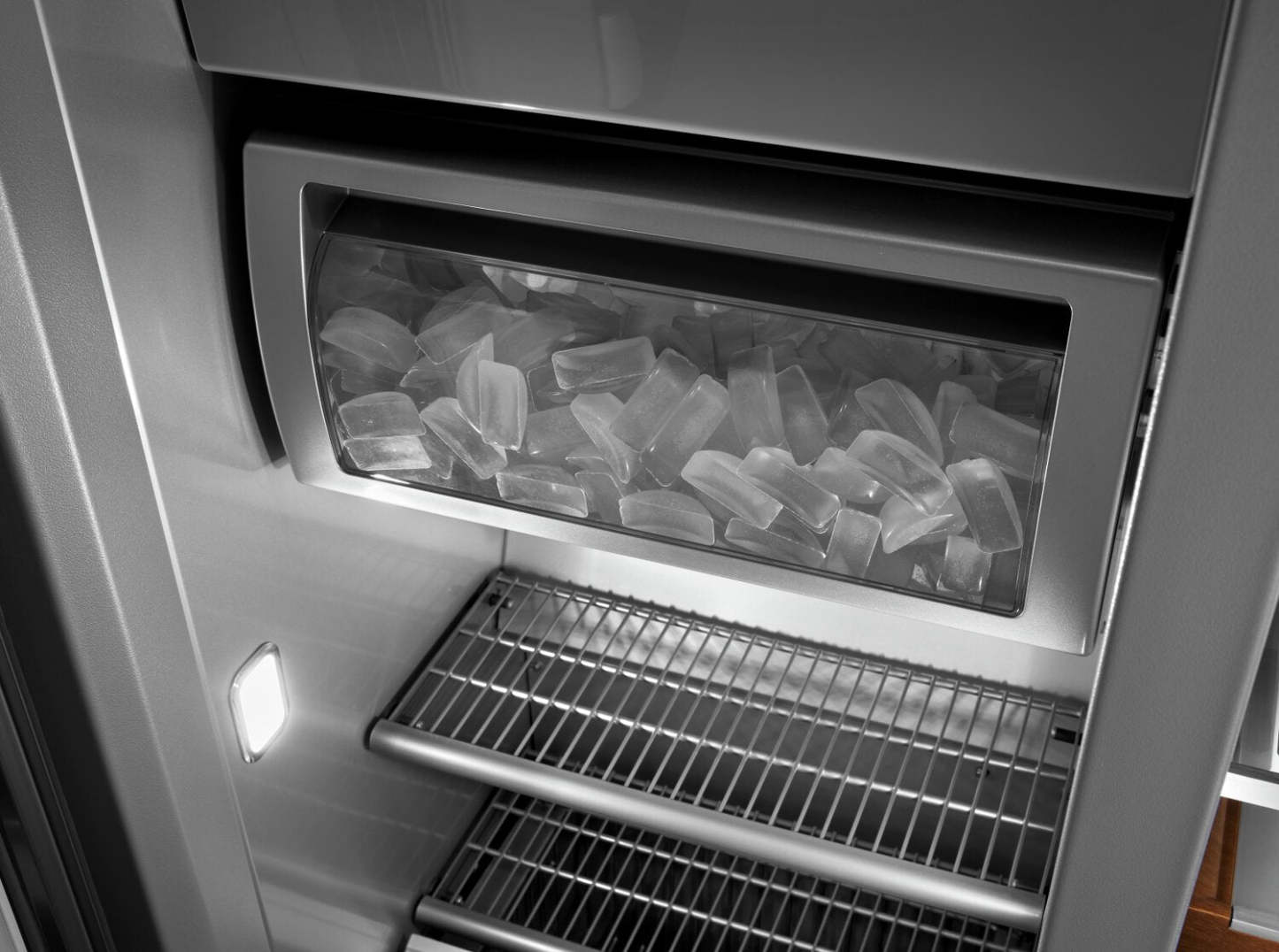 Réfrigérateur KitchenAid de 25,5 pi³ et de 42 po à compartiments juxtaposés - panneau personnalisable - KBSN702MPA