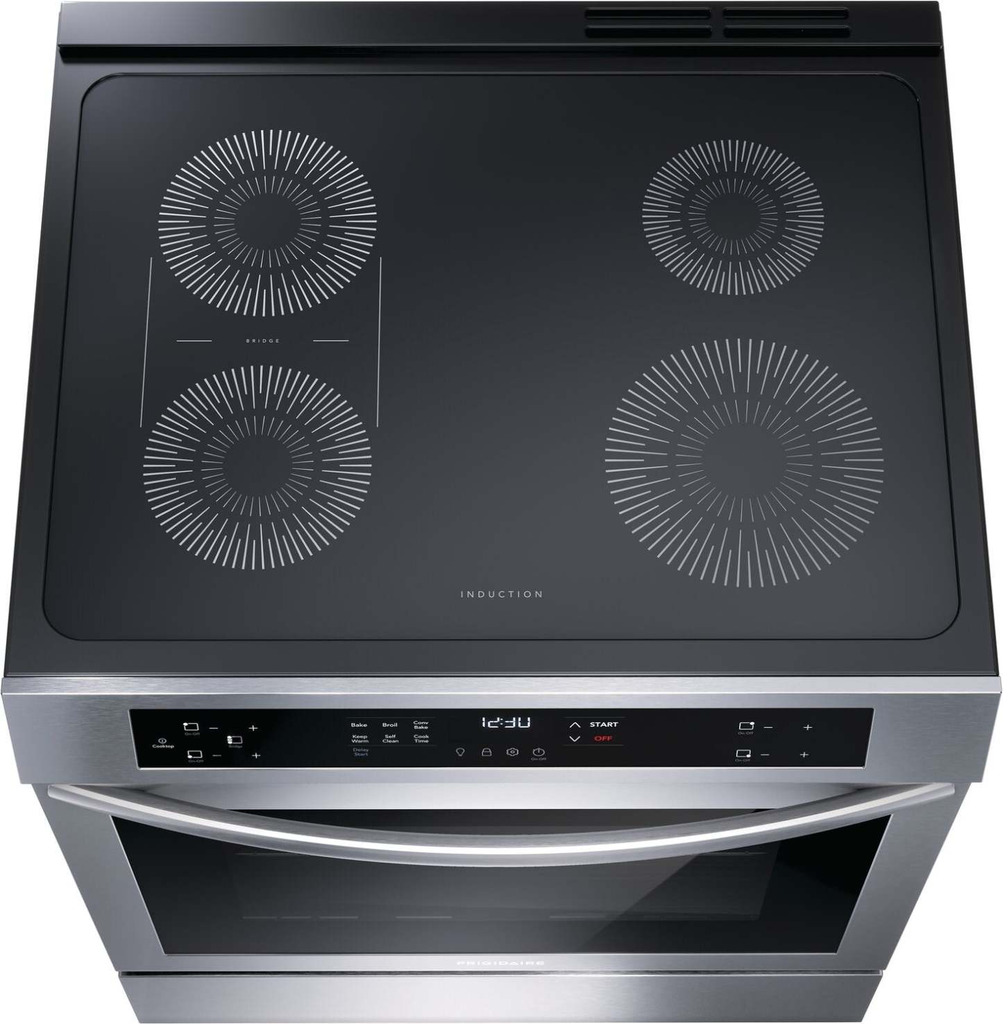 Cuisinière à induction Frigidaire de 5,3 pi³ avec surface de cuisson facile à nettoyer et cuisson par convection - Acier inoxydable…