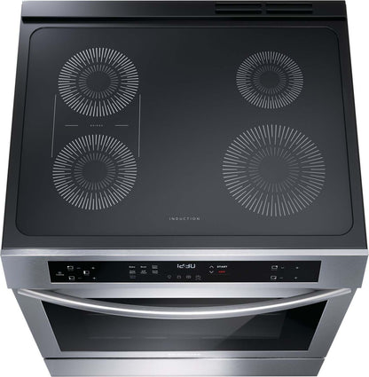 Cuisinière à induction Frigidaire de 5,3 pi³ avec surface de cuisson facile à nettoyer et cuisson par convection - Acier inoxydable…