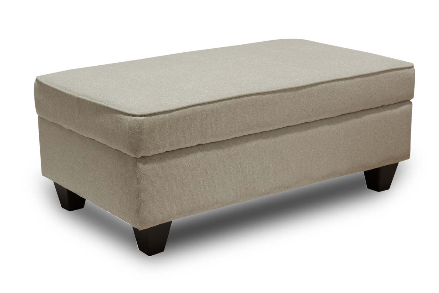 Made in Canada Scarlett 26 Chenille Fabric Ottoman - Ecru Beige | Pouf Scarlett de 26 po fabriqué au Canada en tissu de chenille - beige écru