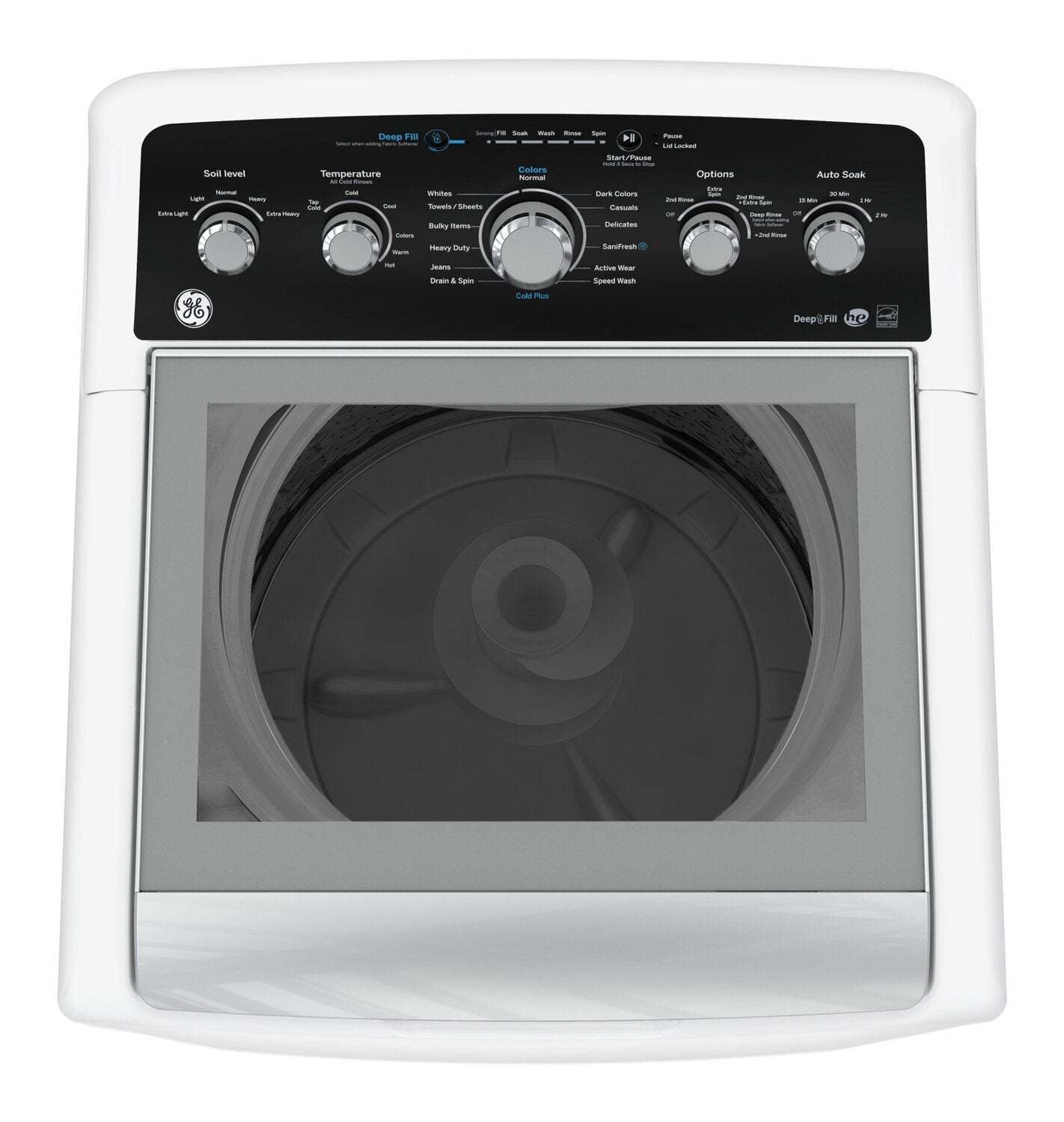 GE 4,9 Cu. Fort. Laveuse avec agitateur à chargement par le haut - Blanc - GTW491BMRWS | Laveuse GE à chargement par le haut de 4,9 pi³ avec agitateur - blanche - GTW491BMRWS