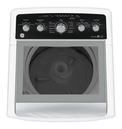 GE 4,9 Cu. Fort. Laveuse avec agitateur à chargement par le haut - Blanc - GTW491BMRWS | Laveuse GE à chargement par le haut de 4,9 pi³ avec agitateur - blanche - GTW491BMRWS