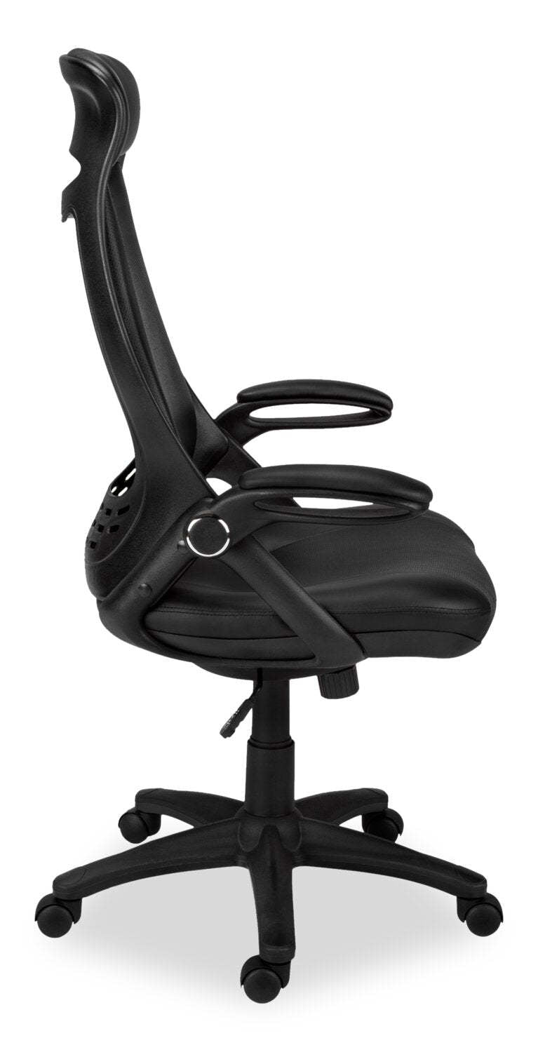 Kegan 28 Executive Faux Leather Office Chair - Noir | Fauteuil président Kegan de 28 po en similicuir - noir
