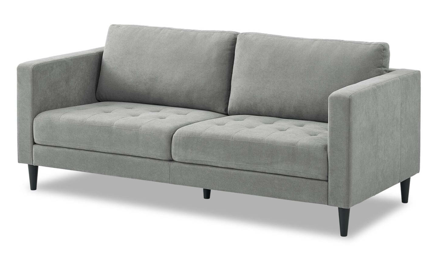 Canapé en tissu Metro 78 avec coussins de siège capitonnés et coussins de dossier réversibles - Gris | Canapé Metro de 78 po en tissu avec coussins de siège capitonnés et coussins de dossier réversibles - gris