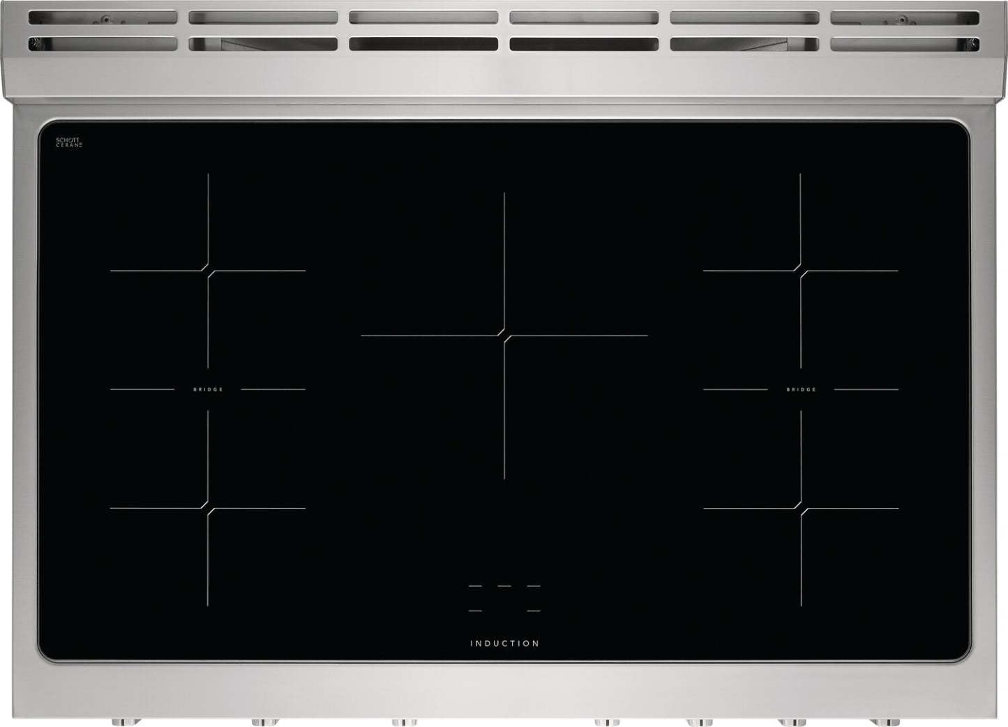 Cuisinière à induction Frigidaire Professional de 4,4 pi³ avec convection à 2 ventilateurs et surface facile à nettoyer…