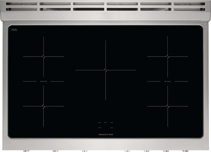 Cuisinière à induction Frigidaire Professional de 4,4 pi³ avec convection à 2 ventilateurs et surface facile à nettoyer…