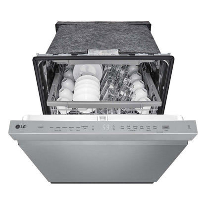 Lave-vaisselle encastré LG à 24 po et 48 dBA avec commandes sur le dessus et QuadWash® - acier inoxydable résistant aux traces - LDPN45… | LG 24 48 dBA Built-In Top-Control Dishwasher with QuadWash® - Smudge Proof Stainless Steel - LDPN45…