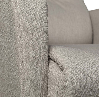 Fauteuil inclinable et berçant pivotant en tissu d'apparence lin Penny 29.1 - Taupe | Fauteuil berçant, pivotant et inclinable Penny de 29,1 po en tissu d'apparence lin - taupe