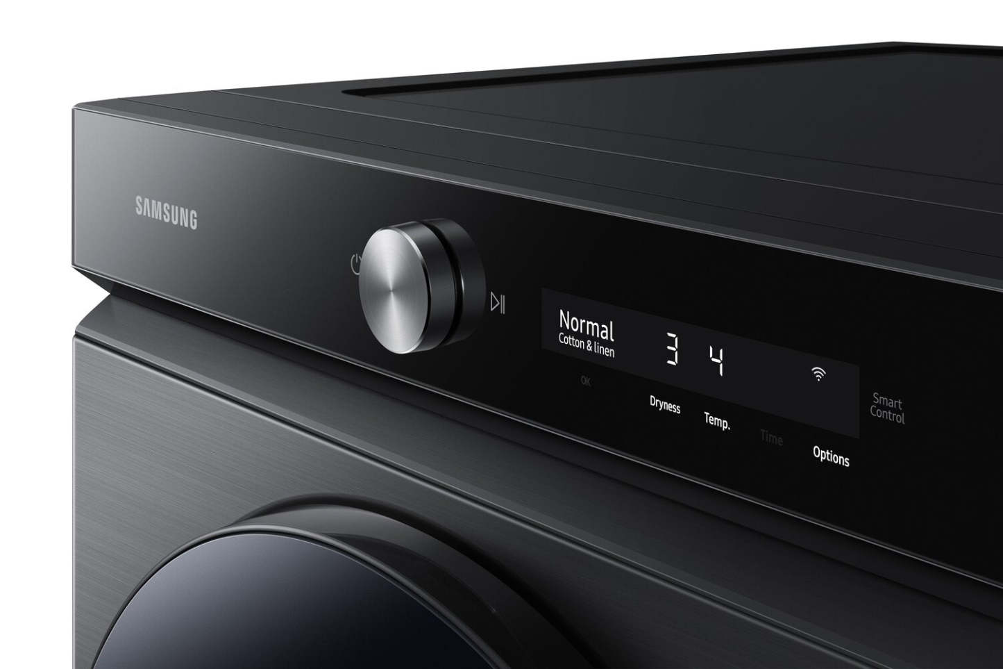 Samsung 7,6 pi³ Sécheuse électrique avec vapeur - Acier inoxydable noir - Superposable - DVE53BB8700VAC | Sécheuse électrique Samsung de 7,6 pi³ avec vapeur - acier inoxydable noir - superposable - DVE53BB8…