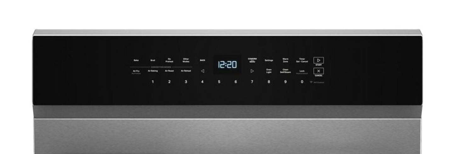 Cuisinière intelligente à gaz Whirlpool de 5 pi³ avec friture à air et autonettoyage - acier inoxydable - WFGS7530RZ | WFGS75RZ