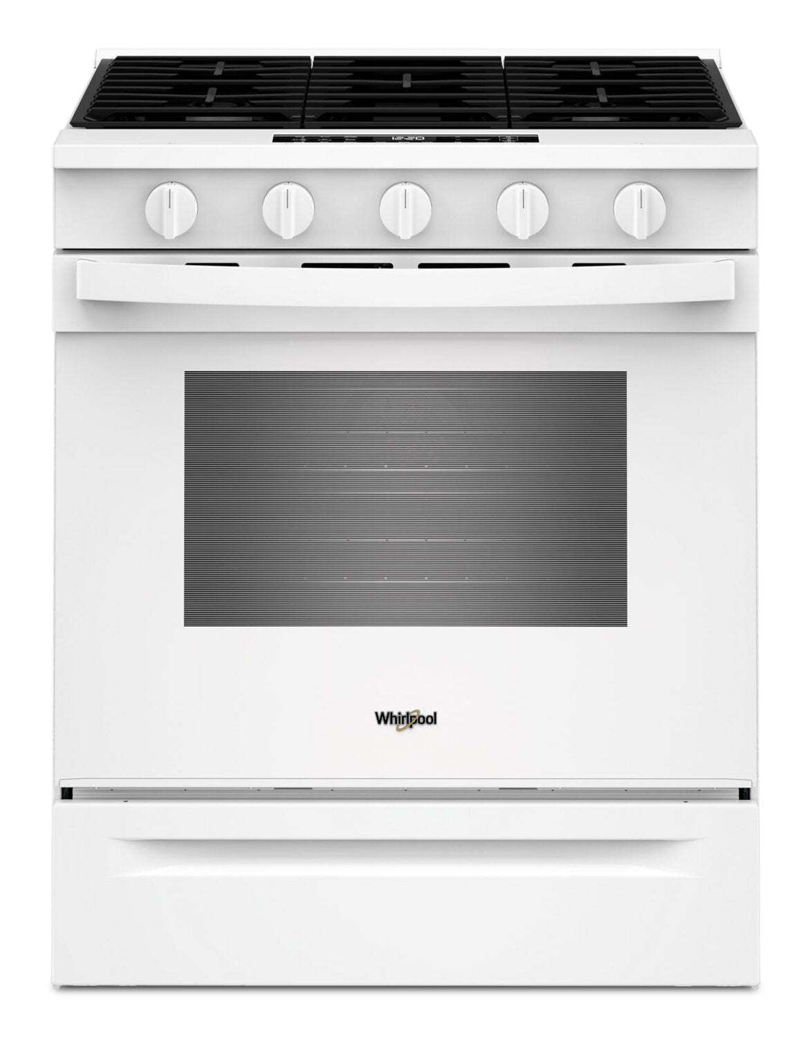 Cuisinière à gaz Whirlpool de 5 pi³ et de 30 po avec cuisson à air - blanche - WSGS5030SW
