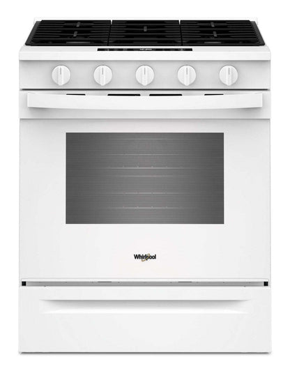 Cuisinière à gaz Whirlpool de 5 pi³ et de 30 po avec cuisson à air - blanche - WSGS5030SW