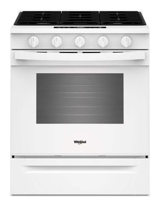 Cuisinière à gaz Whirlpool de 5 pi³ et de 30 po avec cuisson à air - blanche - WSGS5030SW