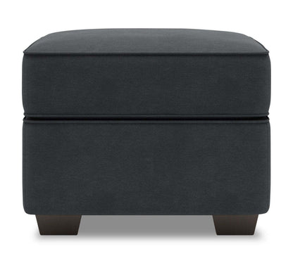 Fabriqué au Canada Canapé personnalisable Lab Roll 24 poufs en tissu d'apparence lin - Pax gris poivre | Pouf Roll de Sofa Lab de 24 po fabriqué au Canada en tissu d'apparence lin - gris Pax Pepper | RO802949