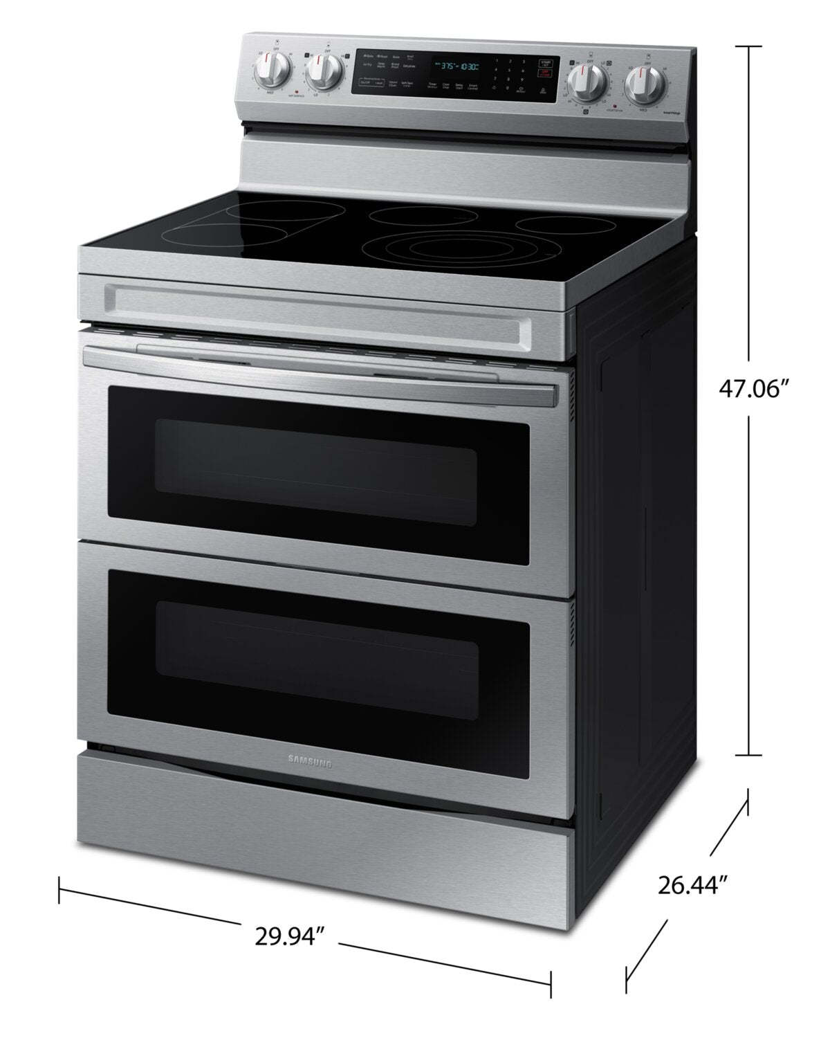 Cuisinière électrique intelligente amovible Samsung de 6,3 pi³ avec friture à air - acier inoxydable - NE63A6751SS/…