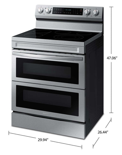 Cuisinière électrique intelligente amovible Samsung de 6,3 pi³ avec friture à air - acier inoxydable - NE63A6751SS/…