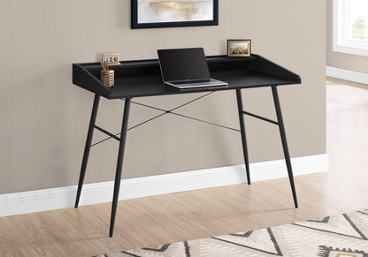 Bureau Jeremy 47.25 avec petite niche - Noir|Bureau Jeremy de 47,25 po avec petite crédence - noir