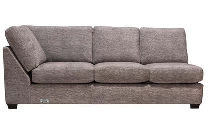 Sofa sectionnel de droite Luxe 3 pièces fabriqué au Canada en tissu avec coussins amovibles - gris colombe Zaftig