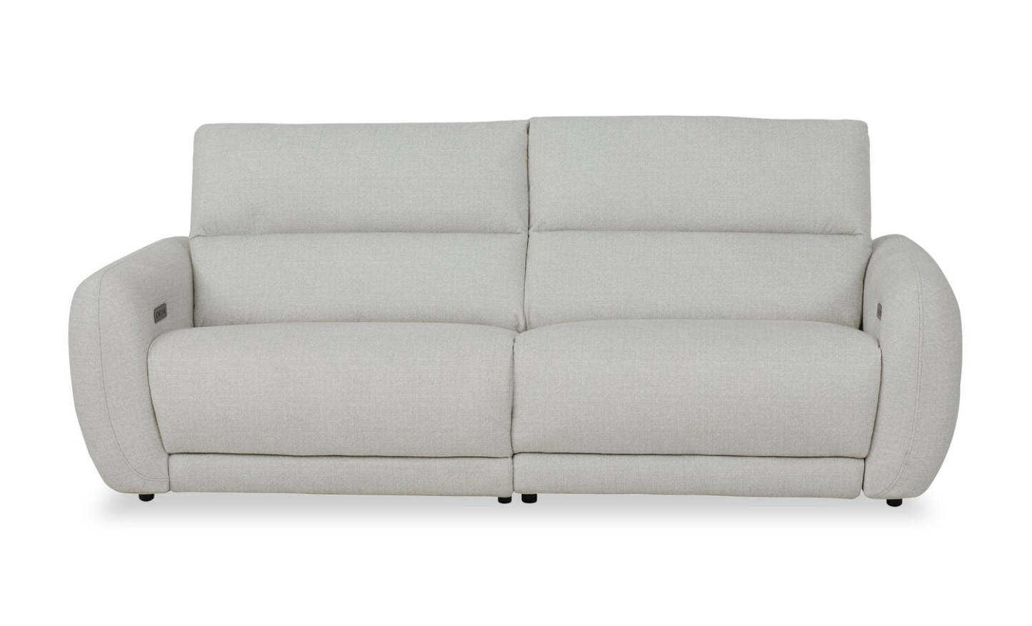 Sofa à inclinaison électrique Kailyn de Cindy Crawford Home de 92 po en tissu avec appuie-têtes électriques - beige