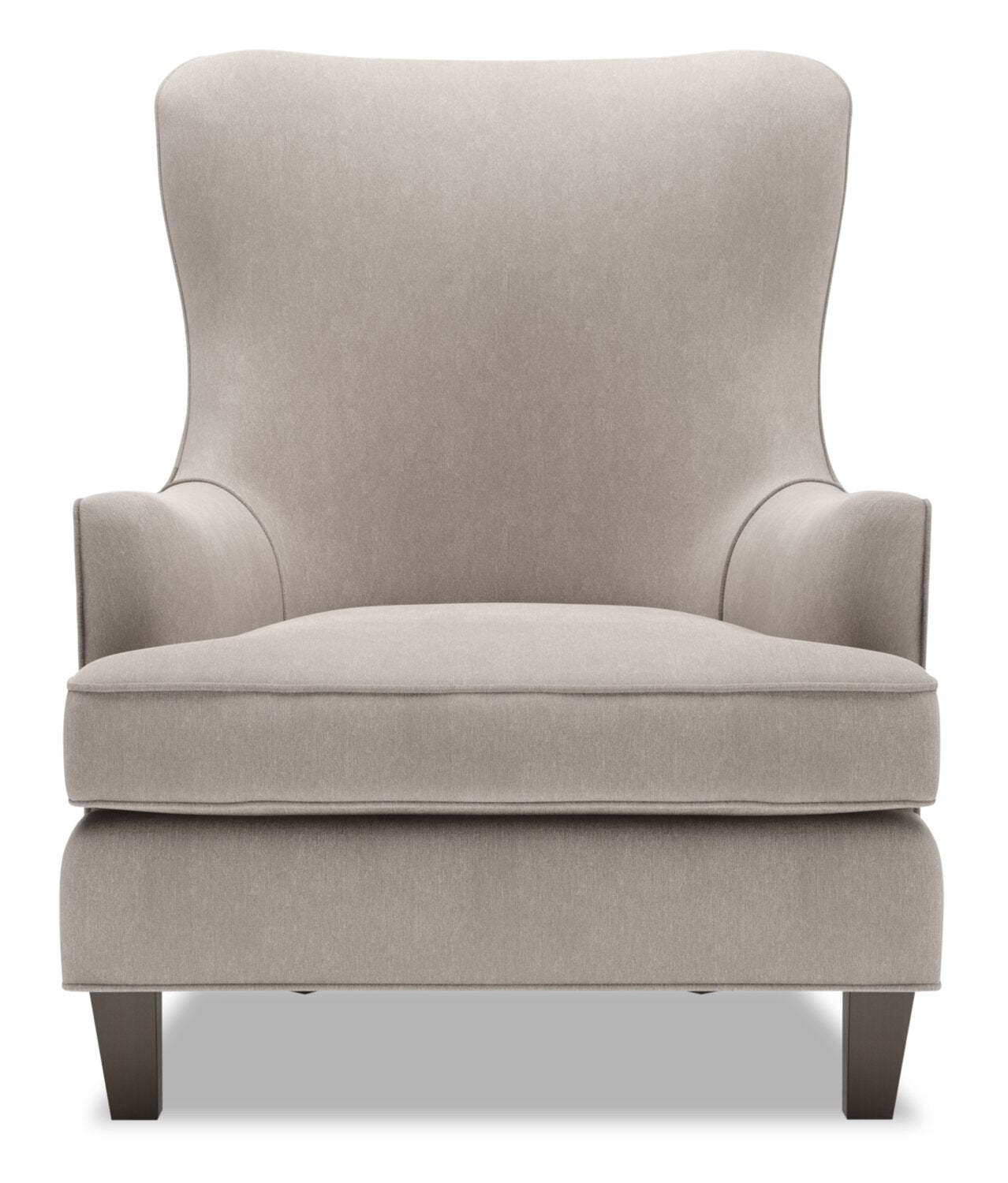 Made in Canada Sofa Lab Fauteuil d’appoint à oreilles personnalisable 32 po en tissu d’apparence lin - gris Pax Slate | Fauteuil d’appoint à oreilles Sofa Lab de 32 po fabriqué au Canada en tissu d’apparence lin - gris Pax Slate | WING3049