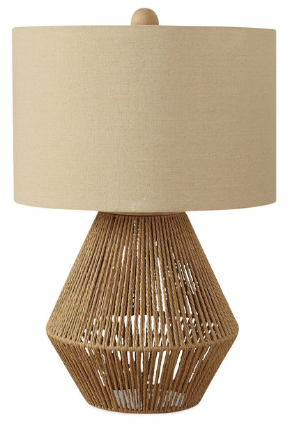 22 Boho Brown Rope Table Lamp|Lampe de table bohème de 22 po en corde brune